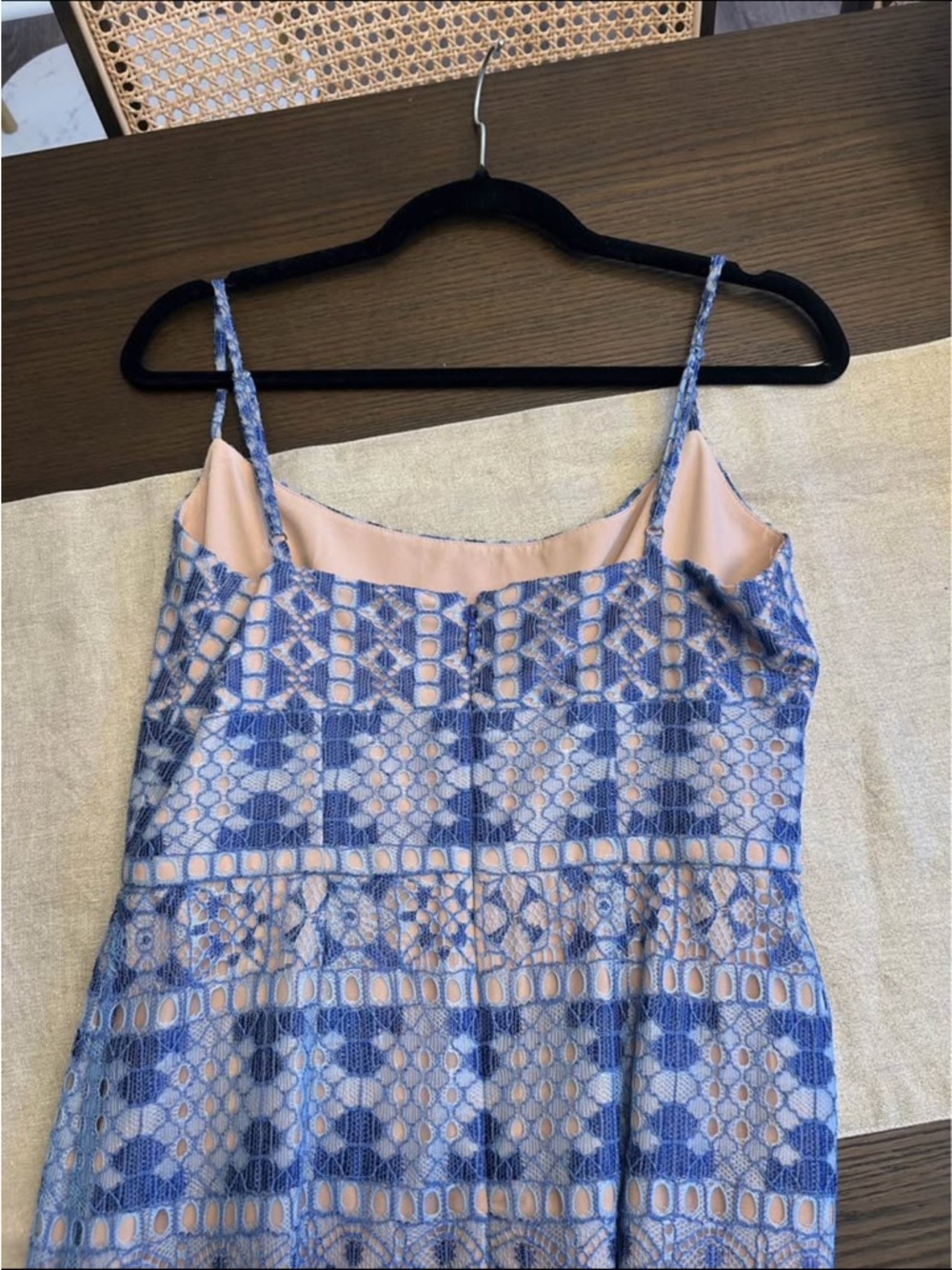 BCBGMaxAzria Periwinkle Blue Lace Midi Sheath Dress Alese - Picture 8 of 10